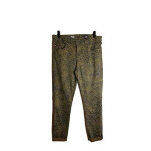Adriano Goldschmied The Prima Leopard Print Cigarette Leg 29R Olive